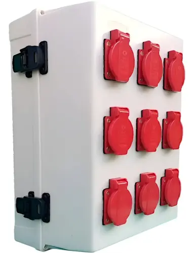zigoku キューピーT Quadro de tomadas Robôzinho 9 tomadas 220V 2P+T + dj32A Trifásico